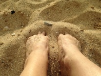 I still got sand between my toes...